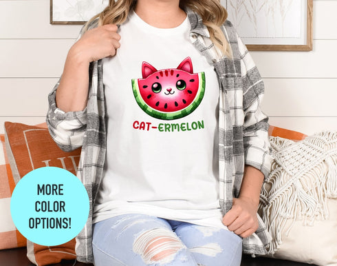 Cat-Ermelon Funny Shirt, Womens Cat Shirt, Cat Lovers Gift, Birthday Gift Shirt, Cute Cats Shirt, Funny Kitten Shirt, Funny Shirts